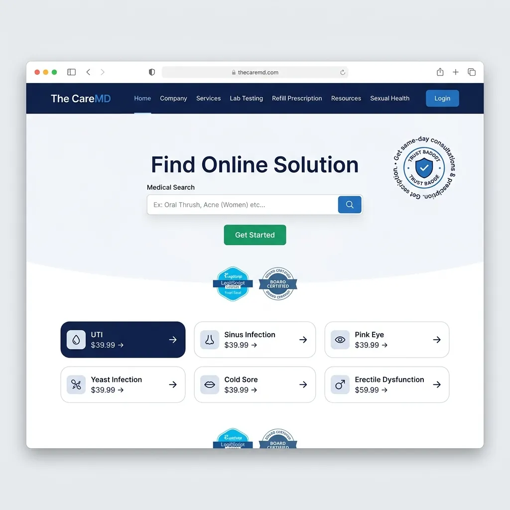 The CareMD live interface preview